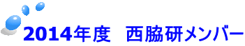 2014年度　西脇研メンバー 