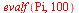 evalf(Pi, 100)