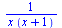 `/`(1, `*`(x, `*`(`+`(x, 1))))